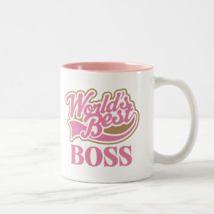 Niedliche rosa Weltbester Chef Zweifarbige Tasse