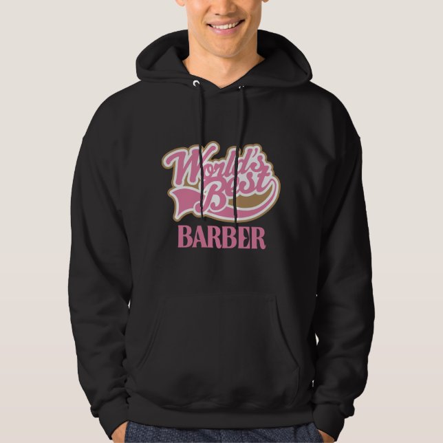 Niedliche rosa Weltbester Friseur Hoodie (Vorderseite)
