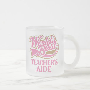 Niedliche rosa Weltbester Lehrer-Berater Mattglastasse