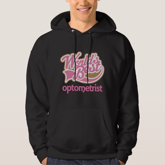 Niedliche rosa Weltbester Optometriker Hoodie (Vorderseite)