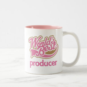 Niedliche rosa Weltbester Produzent Zweifarbige Tasse