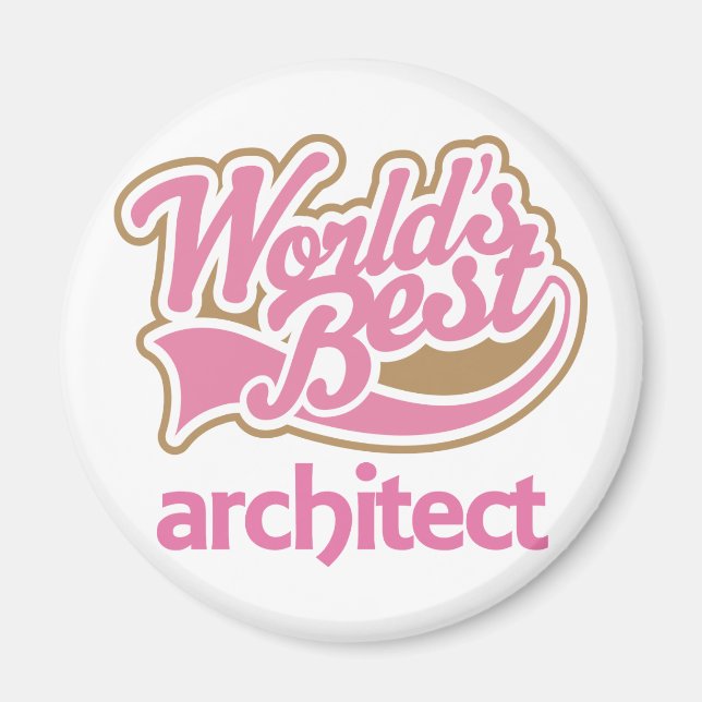 Niedliche rosa Welten Beste Architektur Magnet (Vorne)