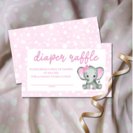Niedliche Rosa-Windel-Verlosung Begleitkarte