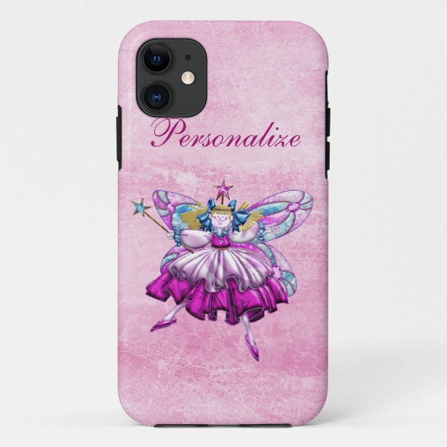 Niedliche rosa Zuckerpflaumen-Fee Case-Mate iPhone Hülle (Rückseite)