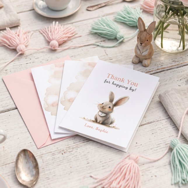 Niedliche Rose Bunny Birthday Danke Karten (Von Creator hochgeladen)