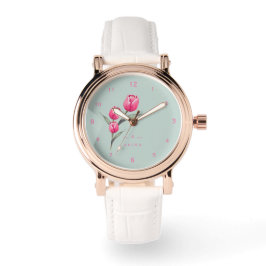 Niedliche Rose Floral personalisiert eWatch Armbanduhr