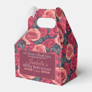 Niedliche Rose Geburtstag Gefälligkeitsbox für Dan Geschenkschachtel