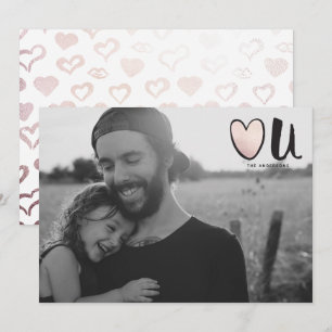 Niedliche Rose Goldenes Herz Sie Foto Valentinstag Feiertagskarte