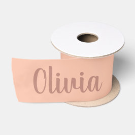 Niedliche Rose mit Personalisiertem Kundennamen Go Satinband