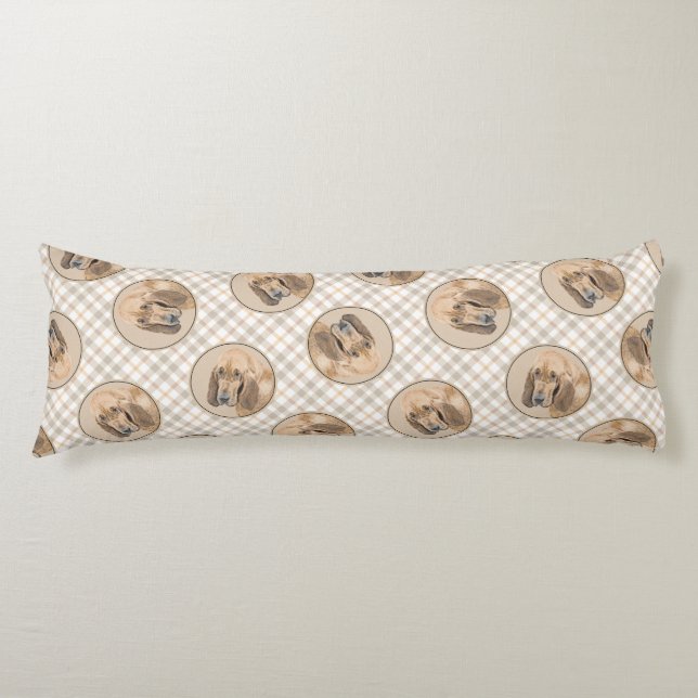 Niedliche Rot-Scent-Hound-Hunde-Kunst Seitenschläferkissen (Vorderseite)