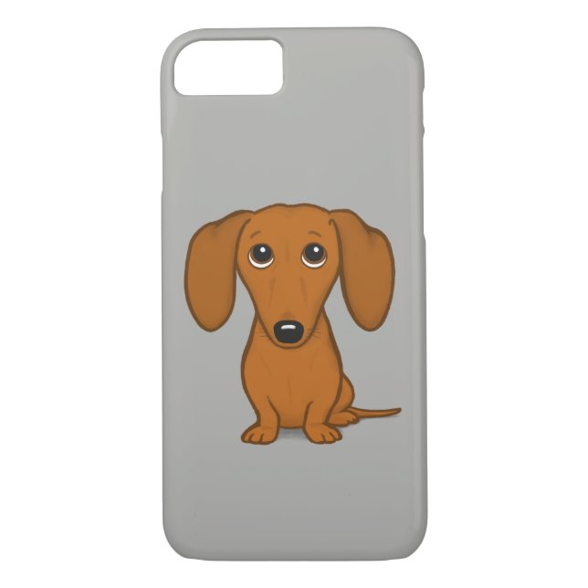 Niedliche Rote Dackel| Hunde Cartoon Dackel Hund Case-Mate iPhone Hülle (Rückseite)