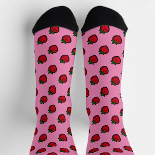 Niedliche Rote Favoriten Cartoon Erdbeeren Socken
