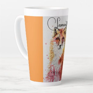 Niedliche Rote Fox Aquarellfarbe Tasse Orange