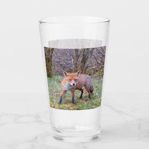 Niedliche rote Fuchs Waldtier Illustration Glas