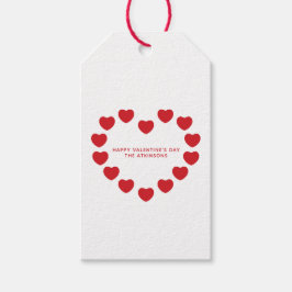 Niedliche rote Herzen Moderne Gebräuche Valentinst Geschenkanhänger