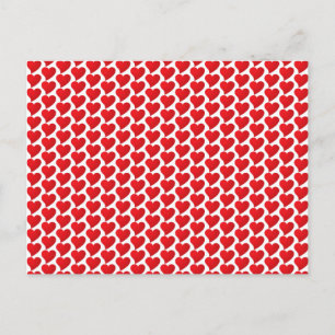Niedliche rote Herzen Muster der modernen Valentin Postkarte