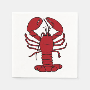 Niedliche Rote Hummer-Party-Servietten Serviette