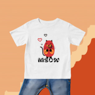 Niedliche rote Katze Baby T-shirt