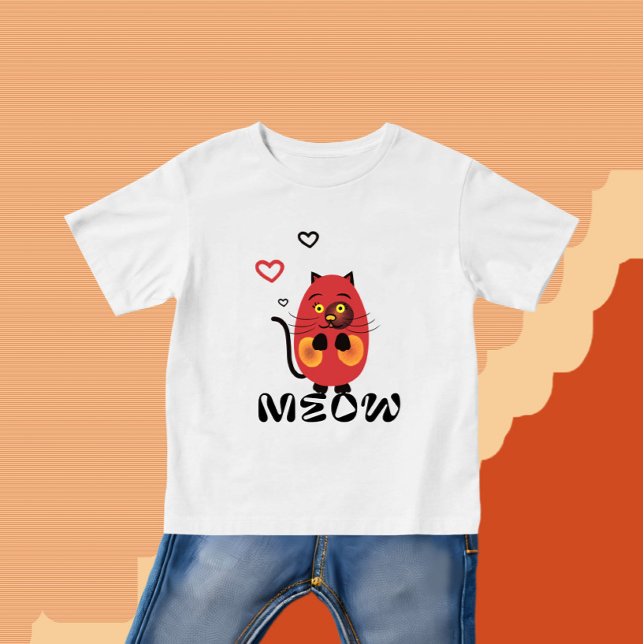 Niedliche rote Katze Baby T-shirt (Von Creator hochgeladen)