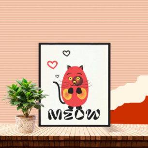 Niedliche rote Katze Leinwanddruck