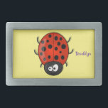 Niedliche , rote Ladybug-Cartoon-Abbildung Rechteckige Gürtelschnalle<br><div class="desc">Dieser niedliche Ladybug macht dem Insektenliebhaber Spaß. Gezeichnet in bezaubernden Cartoon-Illustrationsstil.</div>