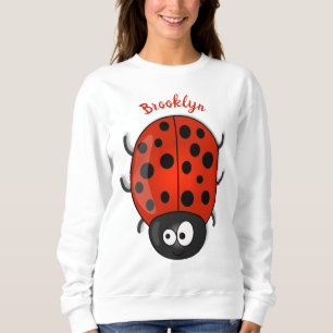 Niedliche , rote Ladybug-Cartoon-Abbildung Sweatshirt