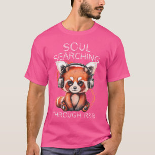 Niedliche Rote Panda mit Kopfhörer Rb Musik Lover T-Shirt