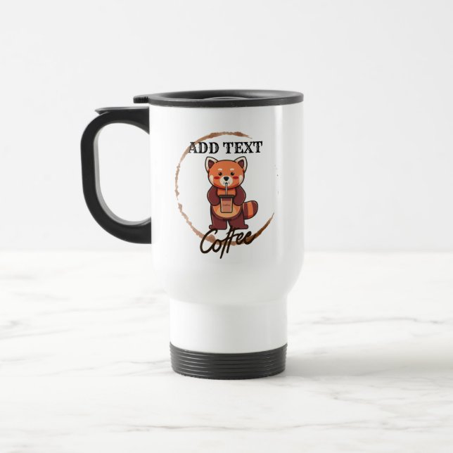 Niedliche rote Panda Tiere Kaffee Tee Custom Shop  Reisebecher (Links)