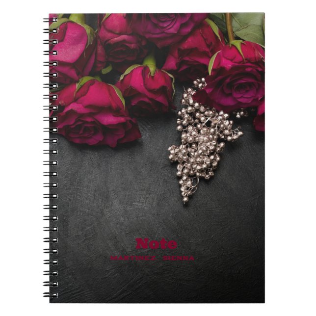 Niedliche Rote Rose Personalisiert Notizblock (Vorderseite)