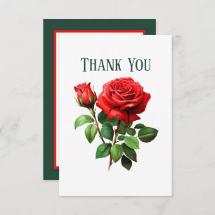 Niedliche rote Rosen hinzufügen Dankeskarte