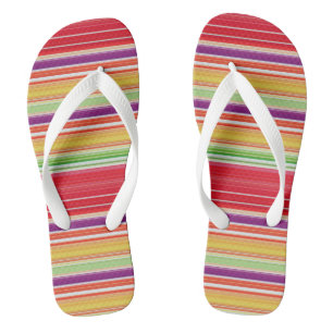Niedliche rote Streifen Flip Flops