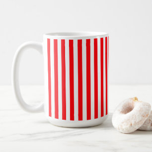 Niedliche rote Streifen lustige Café-Tasse Kaffeetasse