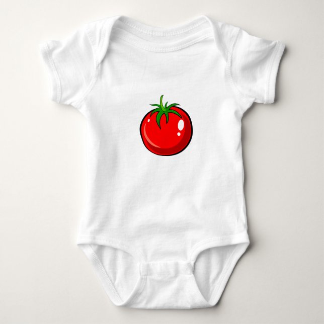 Niedliche rote Tomate Baby Strampler (Vorderseite)
