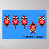 niedliche Rote Vögel