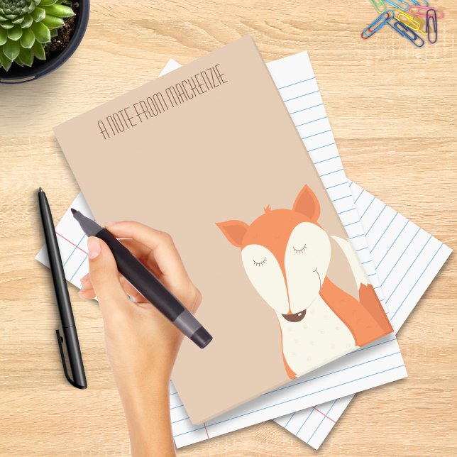 Niedliche Rotfuchs-Waldtiere Post-it Klebezettel (Cute Red Fox Notepad)