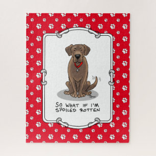 Niedliche Rottschokolade Labrador Retriever Puzzle