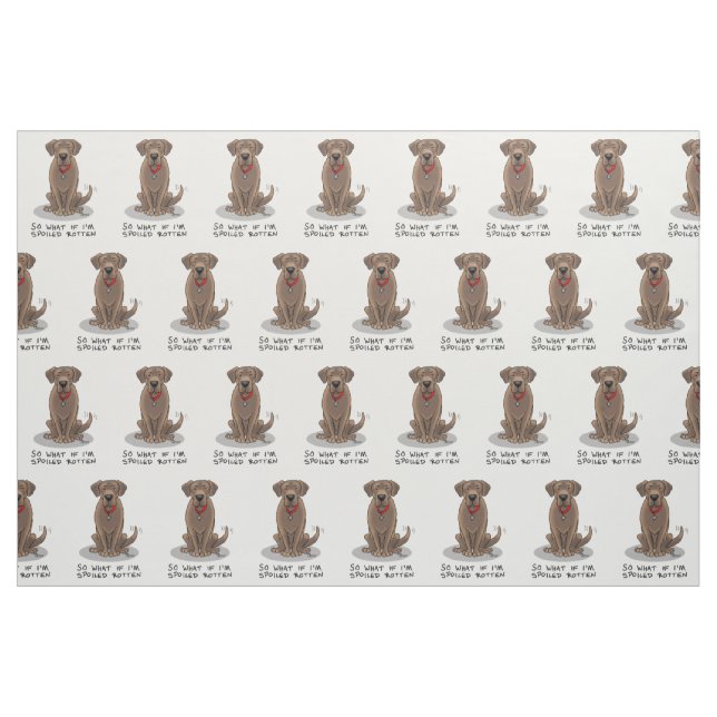 Niedliche Rottschokolade Labrador Retriever Stoff (Fat Quarter (45,7 x 55,9 cm))