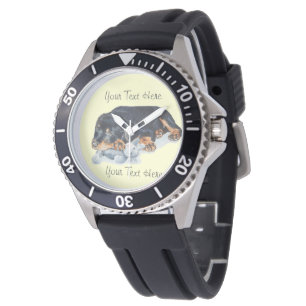 niedliche rottweiler armbanduhr