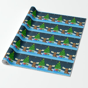 Niedliche Rotwild Geschenkpapier