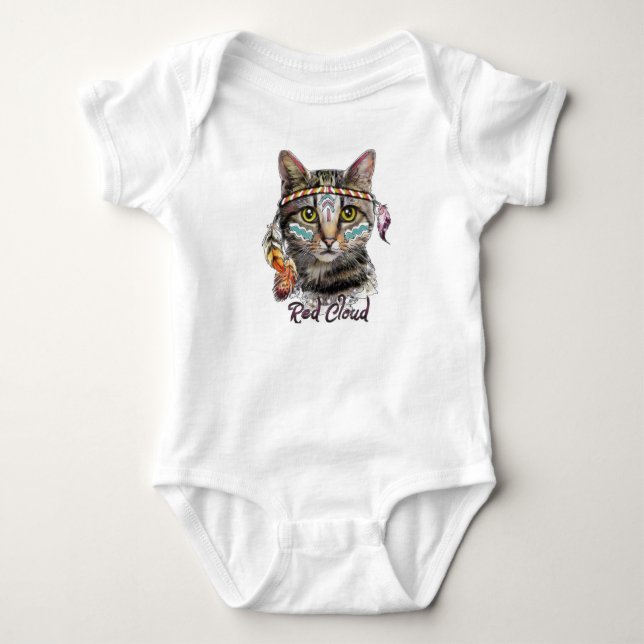Niedliche Rotwolke Baby Strampler (Vorderseite)