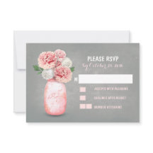 Niedliche RSVP-Hochzeitkarten für gemalte Mason Ja