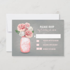 Niedliche RSVP-Hochzeitkarten für gemalte Mason Ja RSVP Karte