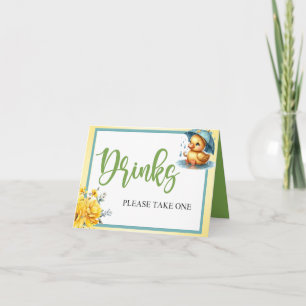 Niedliche Rubber Duck Drink Table Card Karte