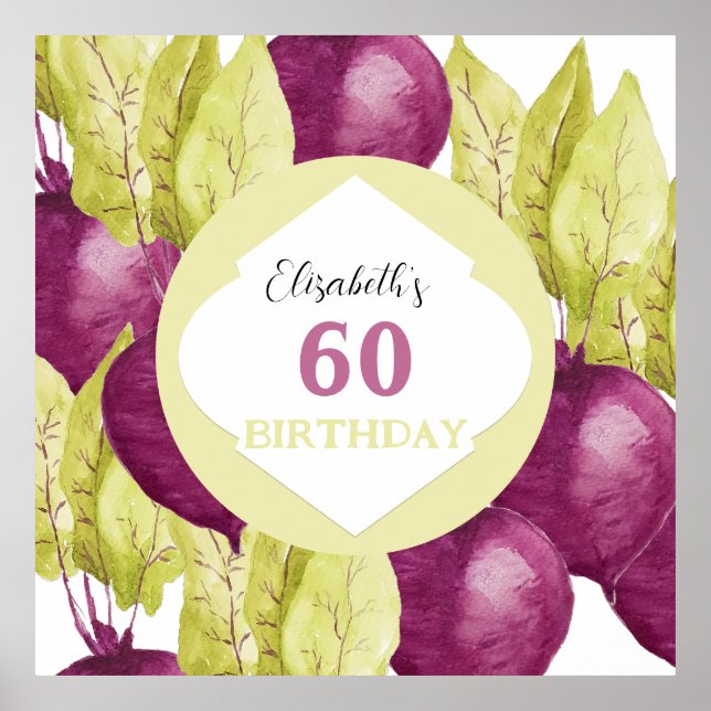 Niedliche Rübenbäume Personalisierte Kunst Poster (Vorne)