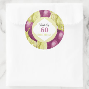 Niedliche Rübenbäume Personalisierte Kunst Runder Aufkleber