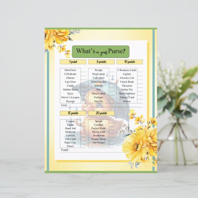 Niedliche Ruber Duck Babydusche im Handspiel (Stehend Vorderseite)