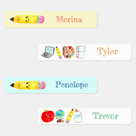 Niedliche Rücken-Schilder für Schüler Etiketten