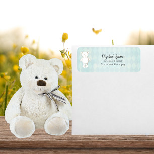 Niedliche Rücksendeadresse des Weißteddy-Bären A