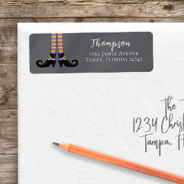 Niedliche Rücksendeadresse Halloween-Hexe