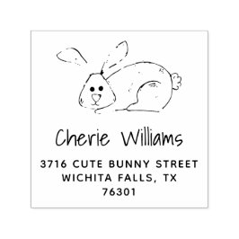 Niedliche Rücksendeadresse-Selbstfärbung Gummi-Bri Permastempel